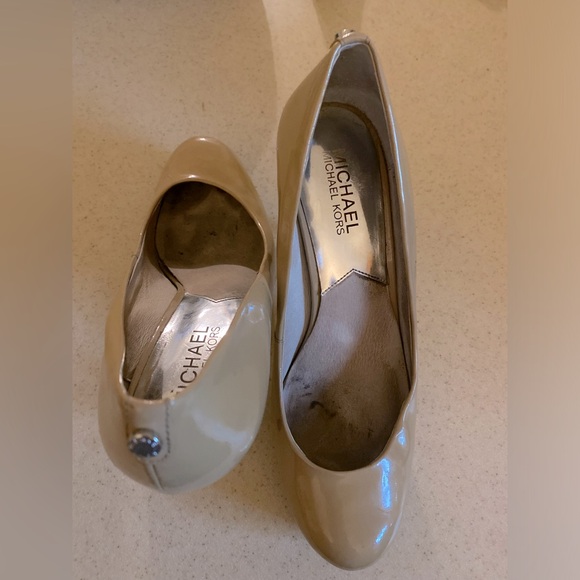 Michael Kors Shoes - michael kors yasmine platform nude heels size 7 1/2